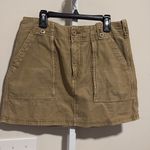 Free People  tan military mini skirt Photo 1