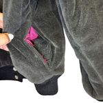 Liz Claiborne Vintage‎  Women's Velour Retro Bomber Jacket Brown Snap Front M Photo 6