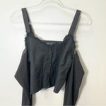 ZARA  Cold Shoulder Crop Top Lace Dress With Sleeves Photo 5