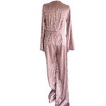 Lulus ‎ Dusty Lavender Leopard Print Bell Sleeve Jumpsuit NWT  M (6) Photo 3