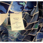 Victoria's Secret  Pink Heart Label Blue 90's Mosaic Pajama Short Set SZ Large Photo 5