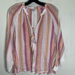 Rails 
BRIELLE LINEN MIX BLOUSE HIBISCUS STRIPE size XS Photo 5