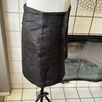 Reformation black genuine butter soft leather star skirt size 4 EDGY micro Photo 9