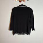 Misook  black knit contrast trim blazer Photo 4