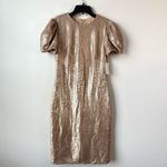 Rene Ruiz Puff Sleeve Sequins Mini Dress Gold 4 Photo 2