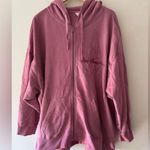 Disney Walt  World Pink Zip Up Embossed Mickey Logo Hoodie Sweatshirt 2X Photo 0