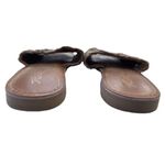 Rialto Slide Sandals Woven Leather Beige & Black Casual Slip On Shoes‎ Tan Size 7 Photo 4