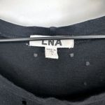 LNA Short Sleeve Distressed T Shirt Slub Jersey Cotton Black Women's Small Photo 4