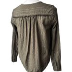 Lilla P Faux Wrap Blouson Long Sleeve Striped Top, Sz S Photo 3