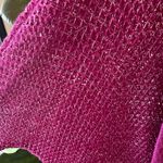 Soul Cake NEW Lightweight Magenta Sweater Cardigan Silver Thread Size Medium  Photo 3