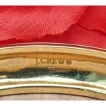 J.Crew Beautiful  Gold Tone Light Pink Hinged Bangle Bracelets Crystal Accents Photo 8