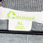 C. Wonder Time to Wine Down Embroidered Grey Pullover Sweatshirt Women's Size XL Photo 3