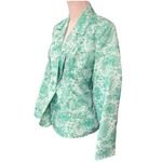 Erin London Floral Printed Long Sleeve Collared Lined Blazer Suit Jacket Size M Green Size M Photo 3