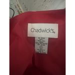 Chadwick's Chadwick’s Vintage Hawaiian Print Wrap Dress Size 8 Petite Red Ivory 100% Silk Photo 9