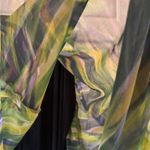 Lane Bryant Y2K Vintage sz18/20 Sheer Green Watercolor Maxi Skirt Statement Plus Photo 4