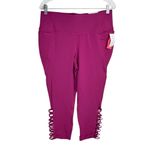 NWT Livi Active Sz 14/16 High Rise Stretch Crop Leggings Capri Pink Berry Photo 1