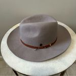 Roxy  100% Wool Felt Fedora Hat Gray with Brown Band Size S/M Western Boho Indie Photo 1