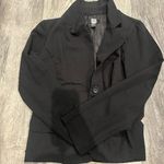 Studio 1940 Womens Medium Black Blazer Button Closure, Collared, Long Sleeves Photo 0