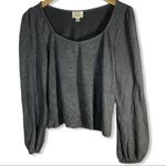 Project Social T grey square neck hacci tee M new Photo 2