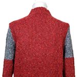 Christopher & Banks Womens Vintage Y2K Burgundy Gray Check Knit Sweater Photo 6