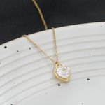 Heart Locket Necklace Gold Photo 2