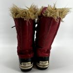 Sorel  Tofino Snow Boots WATERPROOF Lace Faux Fur Mid Calf Coated Canvas Chili 9 Photo 4