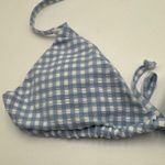 ANDIE  Swimwear The String Top Blue White Gingham NWT Large Photo 3