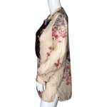 Soft Surroundings  Shirt Women Small Cream Multi Floral Aria Tunic Top Sheer Boho Photo 2