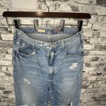 EUC Pilcro Classic Blue Distressed Women's Wide Leg Jeans Size 32 Tall Photo 7