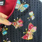 Vintage Indigo Moon Black Butterfly Appliqué Sequin Jacket Size XL Photo 3