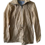 Columbia  Jacket Ramie Cotton Beige Full Zip drawstring Light Rain Jacket SZ M Photo 0