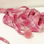 Dolls Kill  Club Exx Pink Tartan Plaid Pom Pom Strings Bikini Set Swim Rave Photo 2