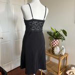 Vintage Unmentionables Women’s Small Black‎ Lace Slip Dress Retro Flowy Black Photo 1