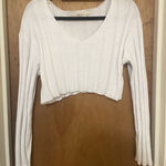 Molly green Cropped White Sweater Photo 0