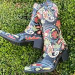 Corky's Women's Rodeo Paisley Rain Boot Western Boho Hippie Sz 6 Photo 0