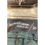 Just Black  Denim Black/Dark Green Split Hem Jeans - Size 27‎ Made in USA Photo 5