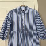 Quince  Striped Blue White Shirt Maxi Dress Closet Staple Basic Modest Photo 1