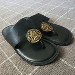 Patricia Nash  Leather Thong Flat Sandals Signature Compass Photo 2