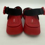 Vivaia Kara AdaptAll Sport Ruby Red Black Knit Comfort Lightweight Sandals 8.5 Photo 2