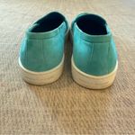 Manolo Blahnik Turquoise Suede Penny Loafers Women’s 39.5 Slip On Italy Photo 4