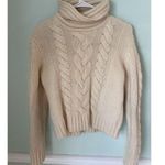 Jones New York Jones NY Medium Cable Knit Merino Wool Angora Turtleneck SweaterIvory Long Slv Photo 0
