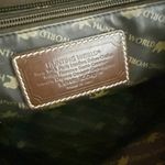 HUNTING WORLD | Canvas Leather Tote Bag Zipper Top Taupe Tan Brown Trapeze Photo 7