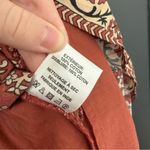 Sea New York Fernanda Tile Print Flutter Sleeve Pintucked Mini Dress Size Large Red Photo 10