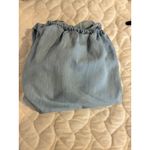 Romeo + Juliet Couture Romeo + Juliet Chambray Off‎ Shoulder Open Back Romper- Blue - S Photo 4