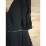 Prom/Formal Dress Black Bedazzled Waist Vneck Large Ed Young Photo 1
