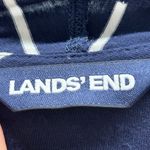 Lands' End Womens Size 1X Blue White Striped Open Front Stretch Cardigan Sweater Photo 2