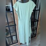 Wilfred Aritzia  Saturn Shortsleeve wrap Midi Dress short sleeve bodycon sage Photo 11