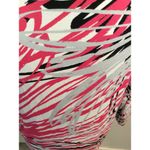 Chico's  Size Large (2 Chico size) Stretch Pink Black Tunic Womens Photo 2