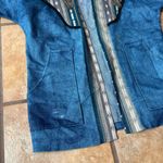MARY REYNOLDS DESIGN M/L Blue Textured Denim Western Open Duster Tassel Jacket Photo 6