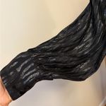 Rebecca Taylor New With Tags  Sheer and Shimmery Black Zebra Print Blouse 0 Photo 7